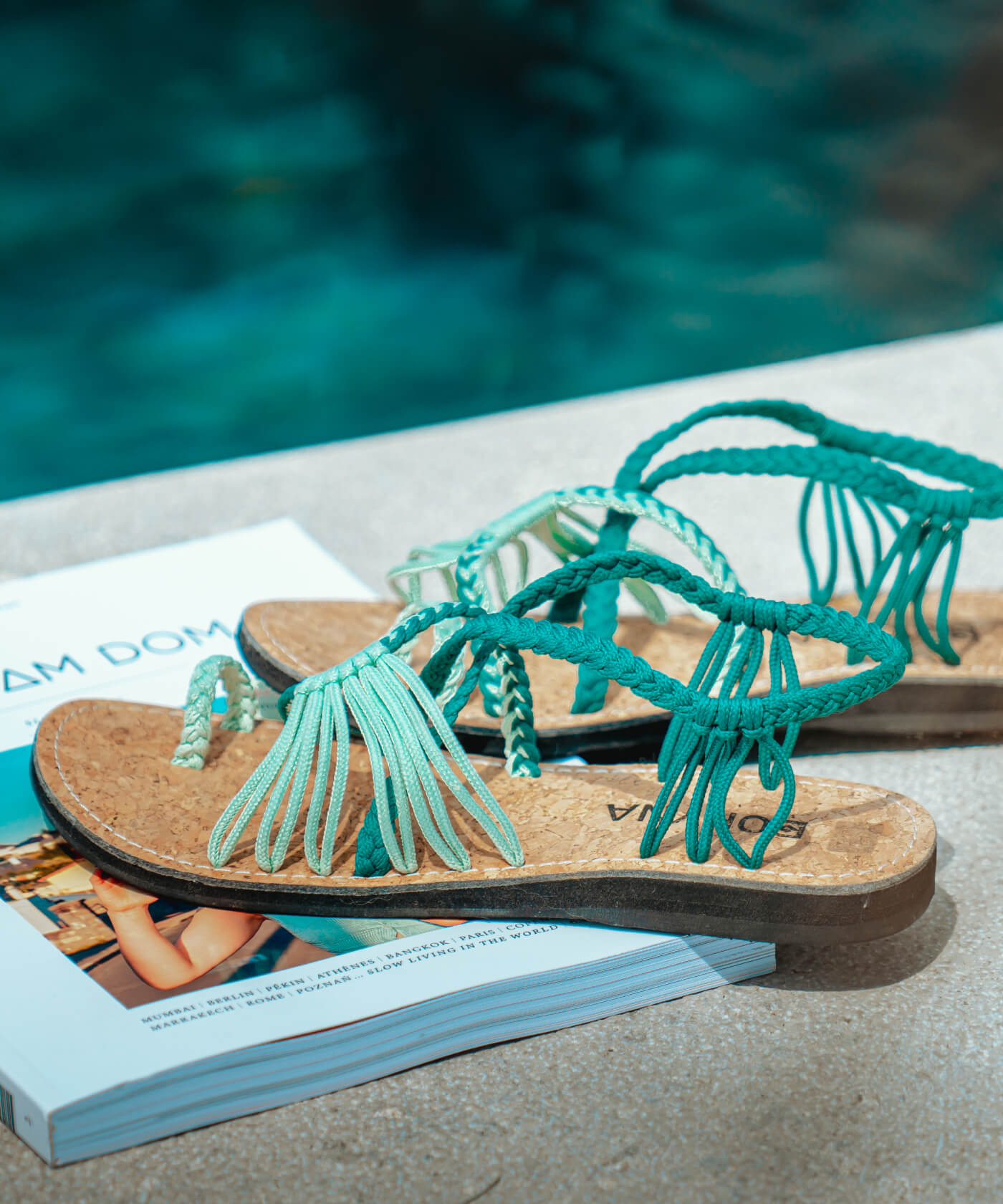 Mint colored sale sandals